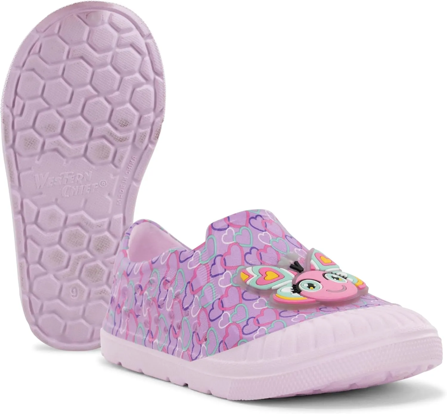 Western Chief Kids Parker Slip-Ons – Water-Friendly EVA Shoes with 3D Accents, Molded Footbed and Slip-Resistant Outsole Perfect for Active Boys and Girls