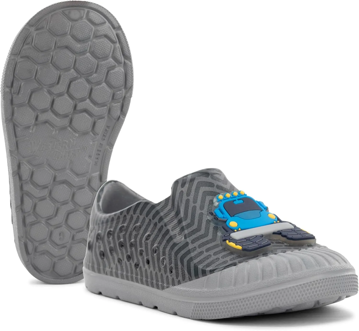 Western Chief Kids Parker Slip-Ons – Water-Friendly EVA Shoes with 3D Accents, Molded Footbed and Slip-Resistant Outsole Perfect for Active Boys and Girls