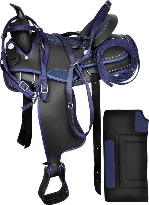 Western Synthetic Horse Saddle Lightweight Barrel Racing Saddle Trail Equestrian Horse Saddle Size 14 to 18 Inches Seat Model No. 15