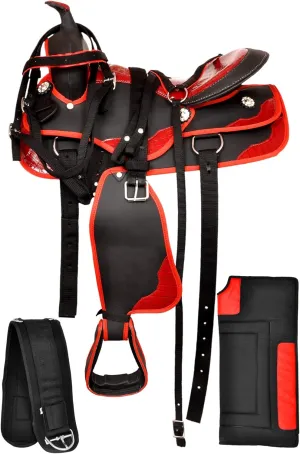 Western Synthetic Horse Saddle Lightweight Barrel Racing Saddle Trail Equestrian Horse Saddle Size 14 to 18 Inches Seat Model No. 2