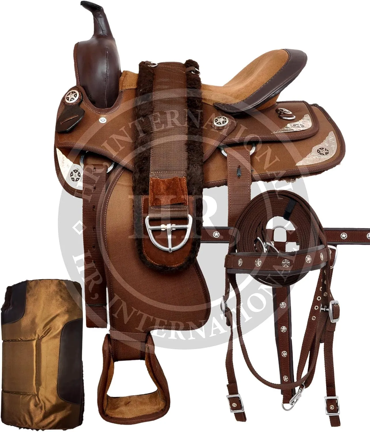 Western Synthetic Horse Saddle Lightweight Barrel Racing Saddle Trail Equestrian Horse Saddle Size 14 to 18 Inches Seat Model No. 32