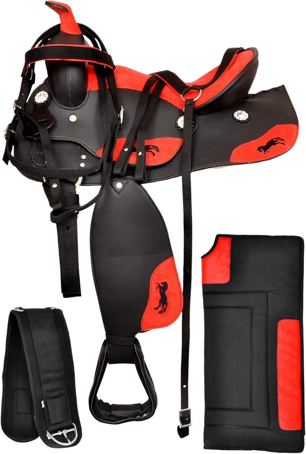 Western Synthetic Horse Saddle Lightweight Barrel Racing Saddle Trail Equestrian Horse Saddle Size 14 to 18 Inches Seat Model No. 5