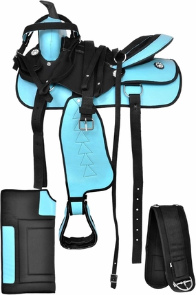 Western Synthetic Horse Saddle Lightweight Barrel Racing Saddle Trail Equestrian Horse Saddle Size 14 to 18 Inches Seat Model No. 3
