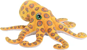 Wild Republic Living Ocean, Blue Ring Octopus, Stuffed Animal, 22 inches, Gift for Kids, Plush Toy, Fill is Spun Recycled Water Bottles