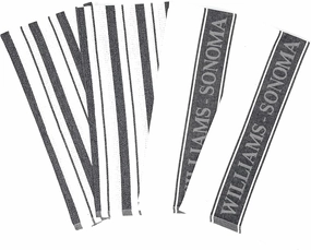 Williams-Sonoma Classic Striped Towels Set & Logo Towels Set - 4 Pack (Black)