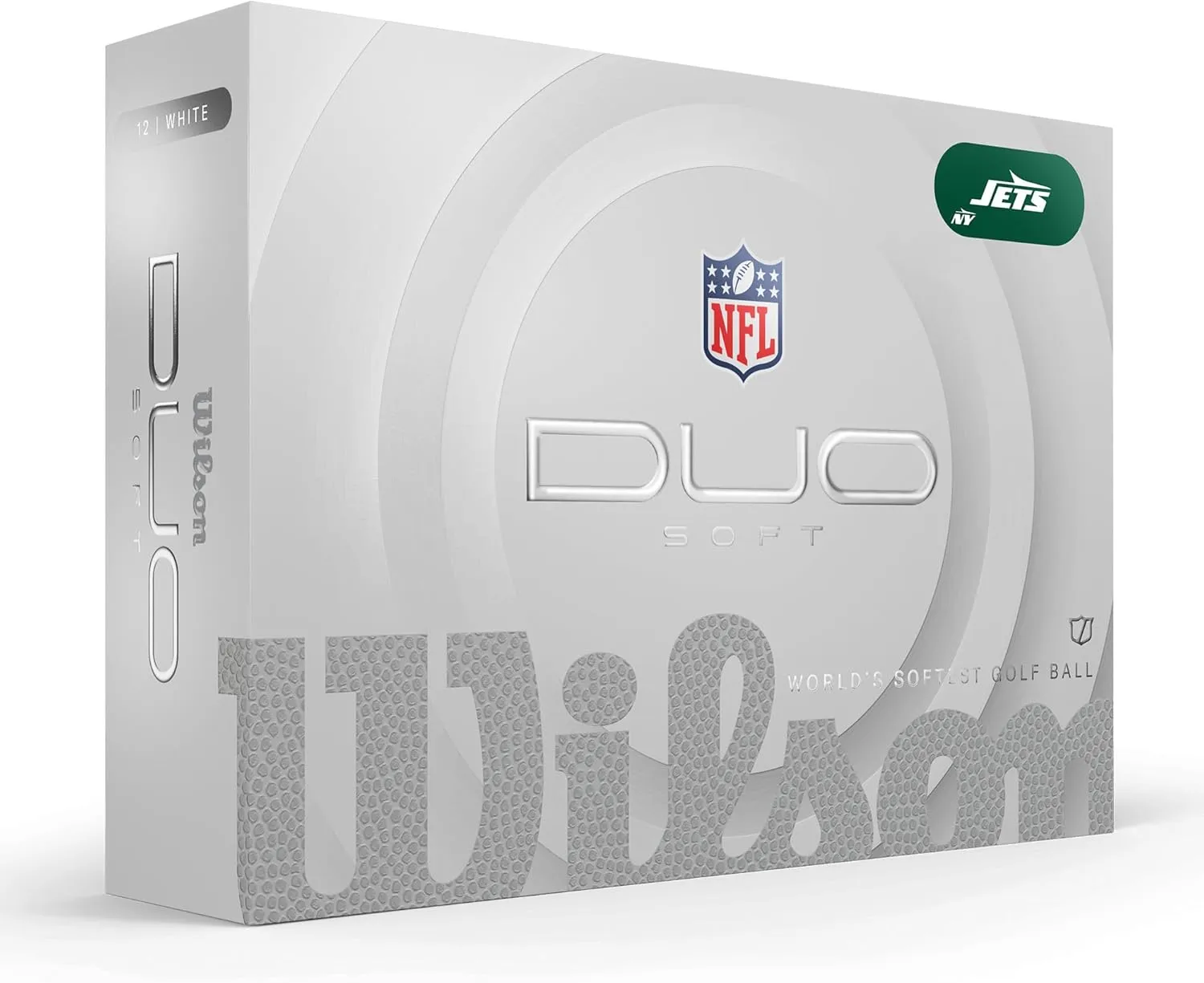 WILSON 2025 Duo Soft NFL Golf Ball - 12 Balls, White, Atlanta Falcons