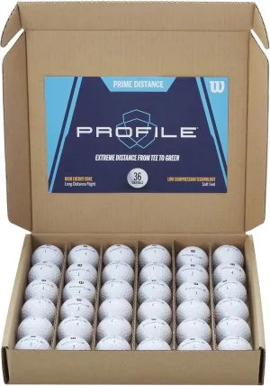 WILSON Profile Distance Golf Ball 36 pack