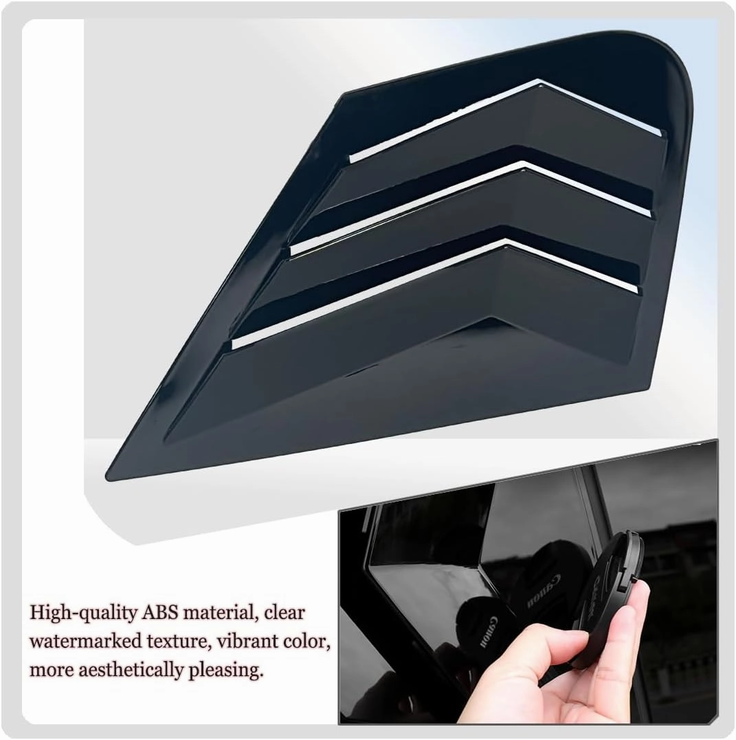 Window Louver 2Pcs Side Vent Window Louvers for Kia Optima 2016 2017 2018 2019 2020, ABS Print Sport Window Decorative Covers, Exterior Trim Accessories - Bright Black