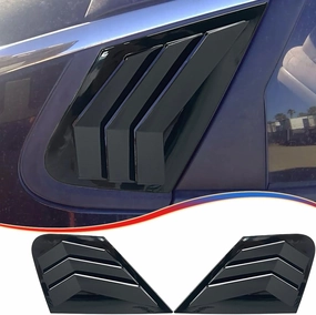 Window Louver 2Pcs Side Vent Window Louvers for Kia Optima 2016 2017 2018 2019 2020, ABS Print Sport Window Decorative Covers, Exterior Trim Accessories - Bright Black