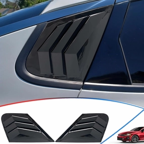 Window Louvers, for Kia Optima/K5 2016 2017 2018 2019 2020, Bright Black Side Rear Window Louvers Body Kit Accessories for Cars