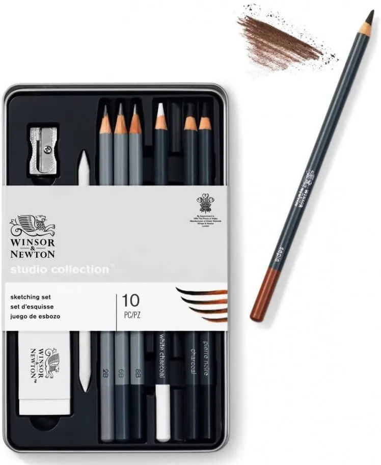 Winsor & Newton Studio Collection Artist Pencils, Sketching Pencils, Set of 10