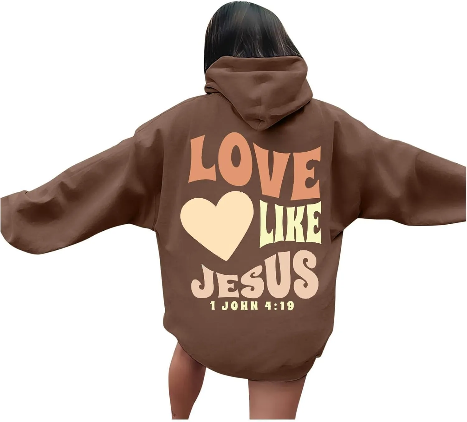 Women Christian Graphic Hoodies Love Like Jesus God Faith Shirts Bible Faith Quote Gifts Shirt Christian Sweatshirt