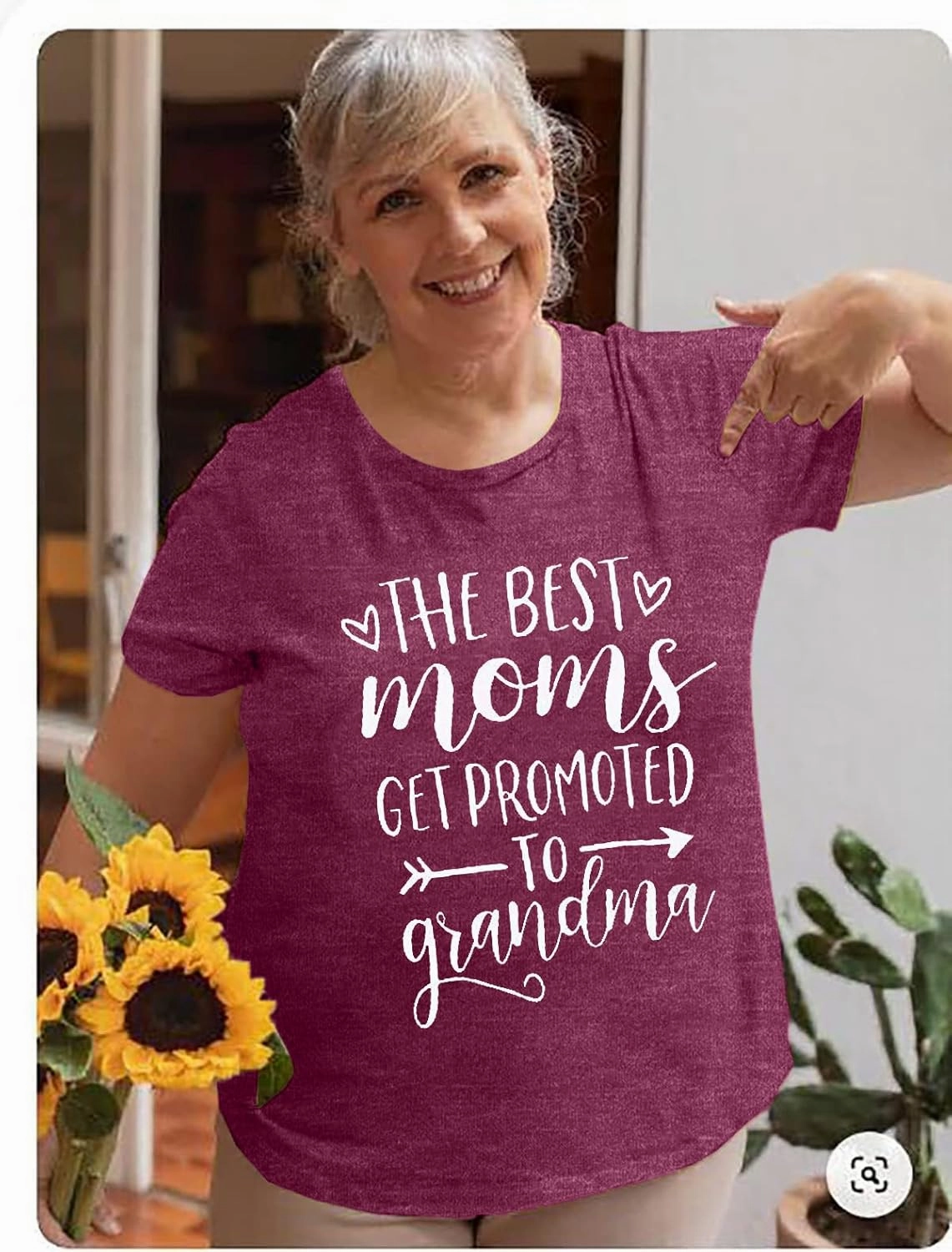 Women Best Moms Shirt Get Promoted to Grandma T Shirt Grandmother Gift Shirt Short Sleeve Casual Tee Top