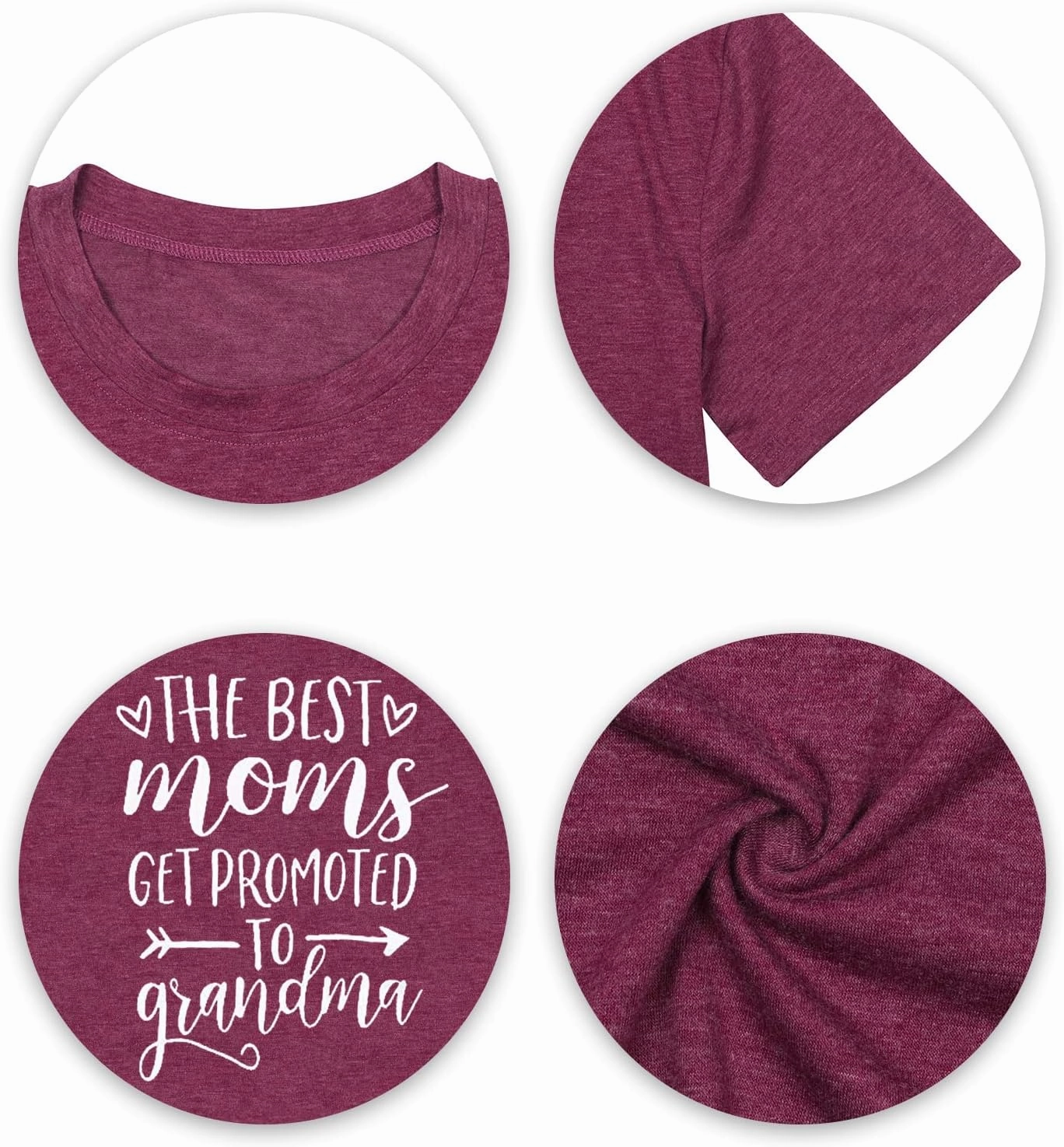Women Best Moms Shirt Get Promoted to Grandma T Shirt Grandmother Gift Shirt Short Sleeve Casual Tee Top