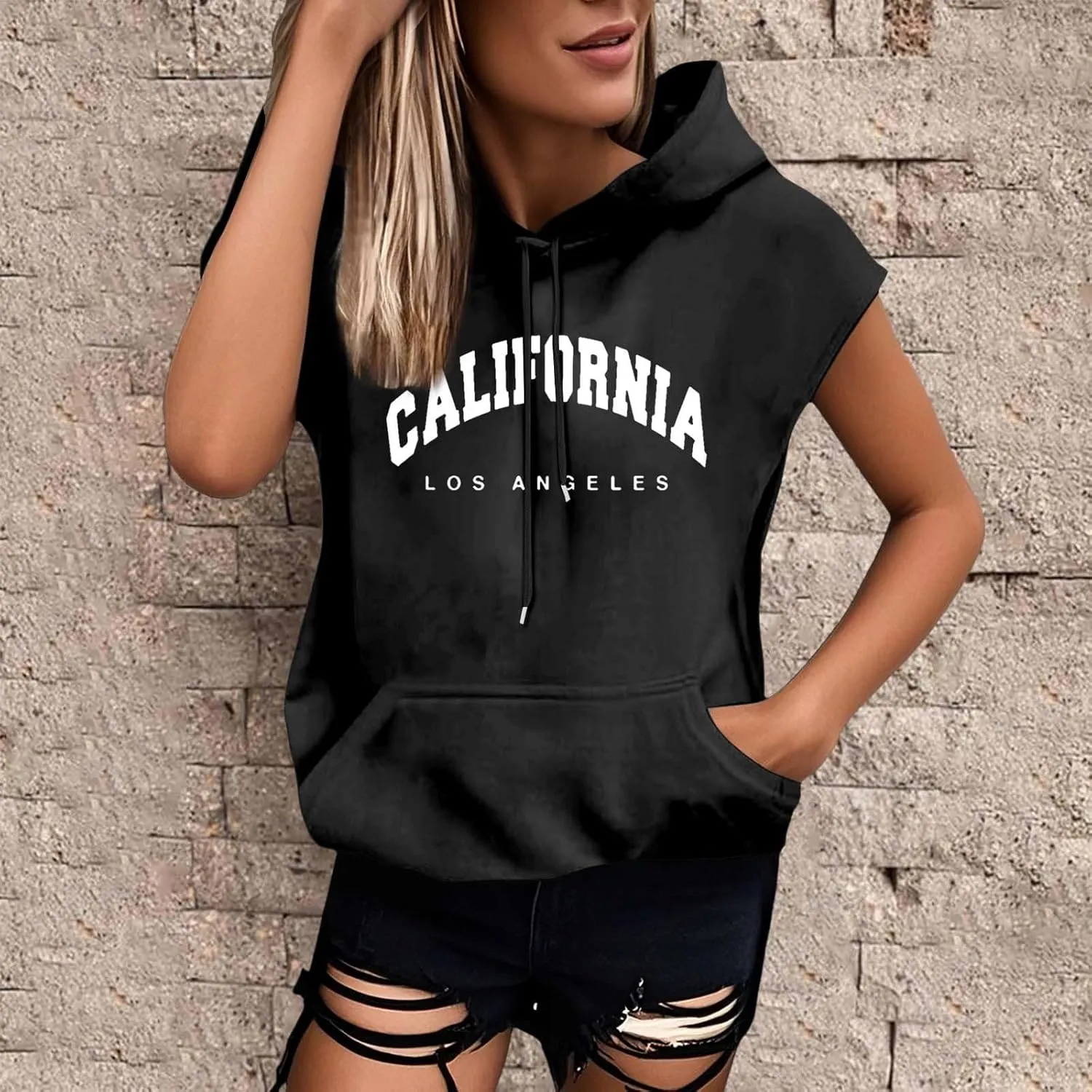 Women's 2025 Los Angeles California Tops Casual Summer Gym Loose Tshirt Going Out Tank Loose Fit Cute Plus Size Basic