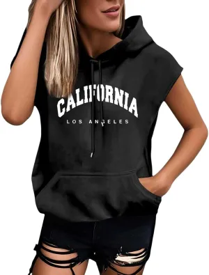 Women's 2025 Los Angeles California Tops Casual Summer Gym Loose Tshirt Going Out Tank Loose Fit Cute Plus Size Basic