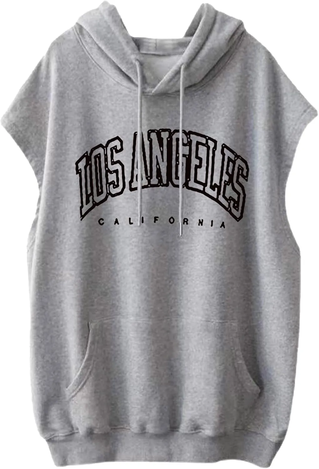 Women's 2025 Los Angeles California Tshirt Loose Summer Casual Tops Trendy Hooded Loose Fit Going Out Letter Ladies