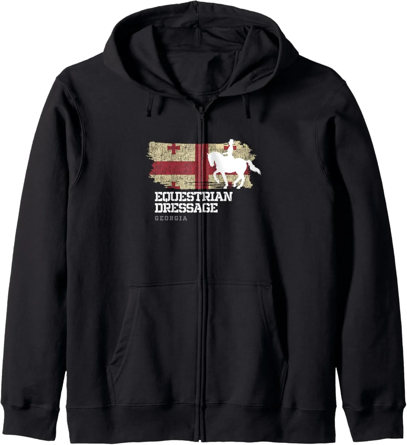 Womens Equestrian Dressage Georgia Horse Rider Zip Hoodie