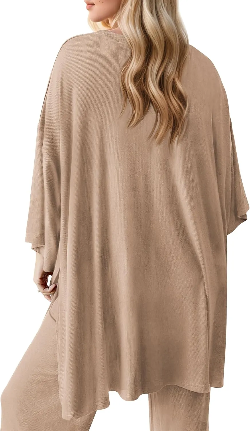 Womens Maternity Pajamas Sets 2 Piece Outfits Long Sleeve Tops and Pregnancy Loungewear Mama Clothes with Pockets