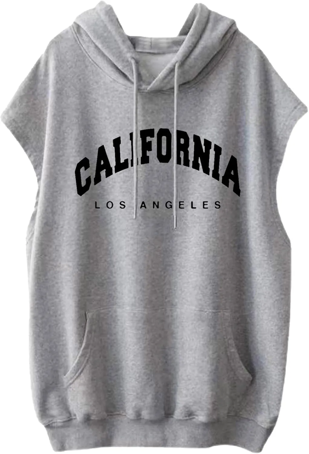 Women's Summer Los Angeles California Tee Shirts 2025 with Hood Cute Loose Fit Tops Trendy Plus Size Casual Going Out