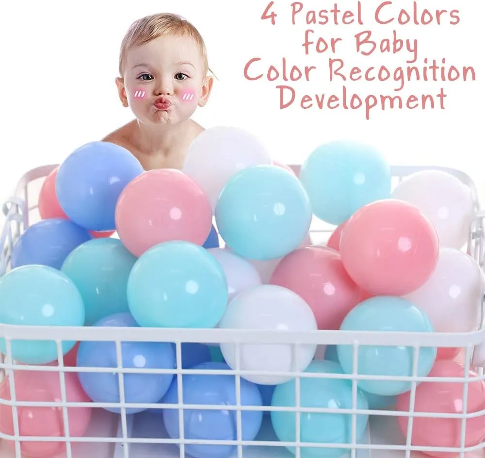 Wonder Space Soft Pit Balls, Chemical-Free Crush Proof Plastic Ocean Ball, BPA Free with No Smell, Safe for Toddler Ball Pit/Kiddie Pool/Indoor Baby Playpen