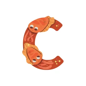 Wooden letter 'C'