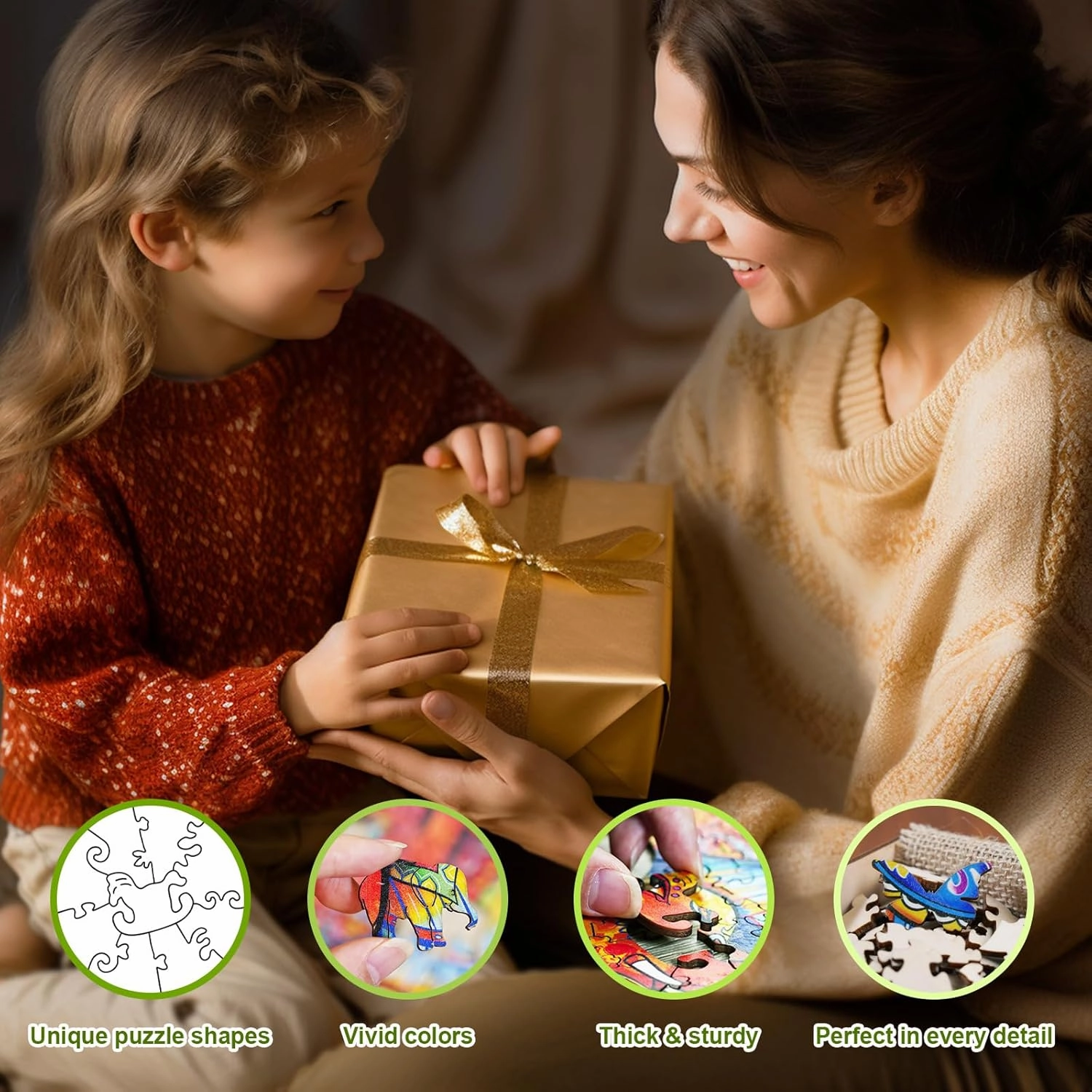 Wooden Puzzles for Kids Ages 4-8, Sea Turtle Puzzle, Unique Animal Shaped Wooden Jigsaw Puzzles for Kids, 50 Pieces Puzzles for Kids(50pcs,11.4 * 11.4in)