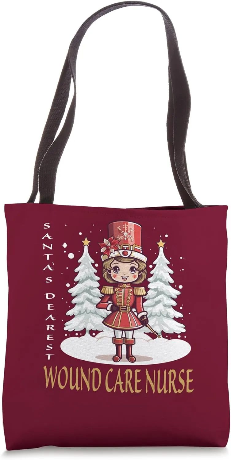 Wound Care Nurse Christmas Classic Female Nutcracker Tote Bag