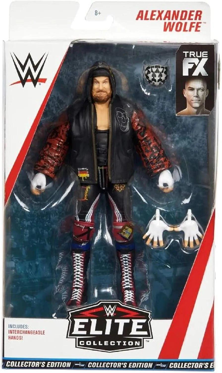 WWE Alexander Wolfe Elite Collection 6-inch Action Figure with Deluxe Articulation, TrueFX Facial Detailing, Iconic Ring Gear & Accessory, Ages 8 and Older