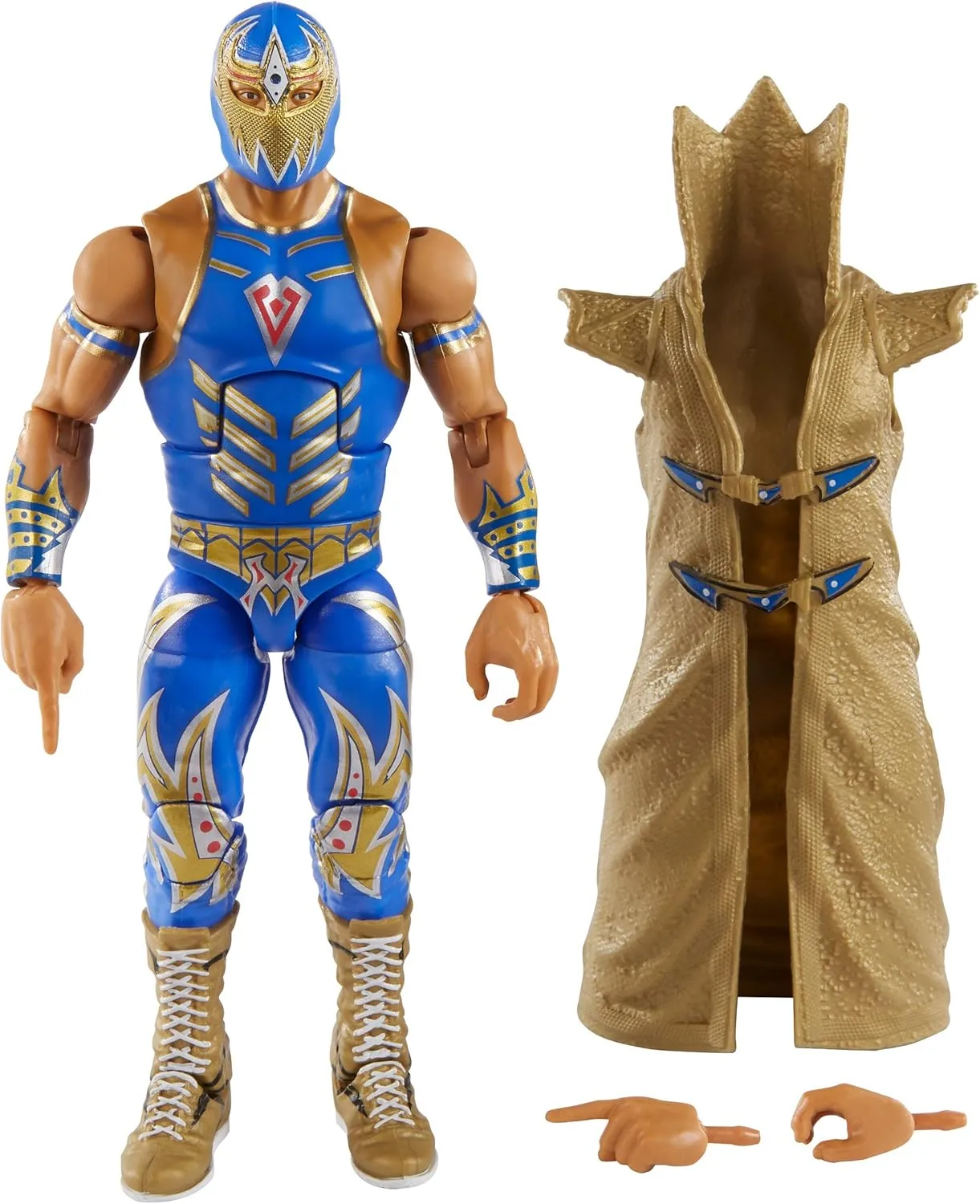WWE Gran Metalik Elite Series #73 Deluxe Action Figure with Realistic Facial Detailing, Iconic Ring Gear & Accessories