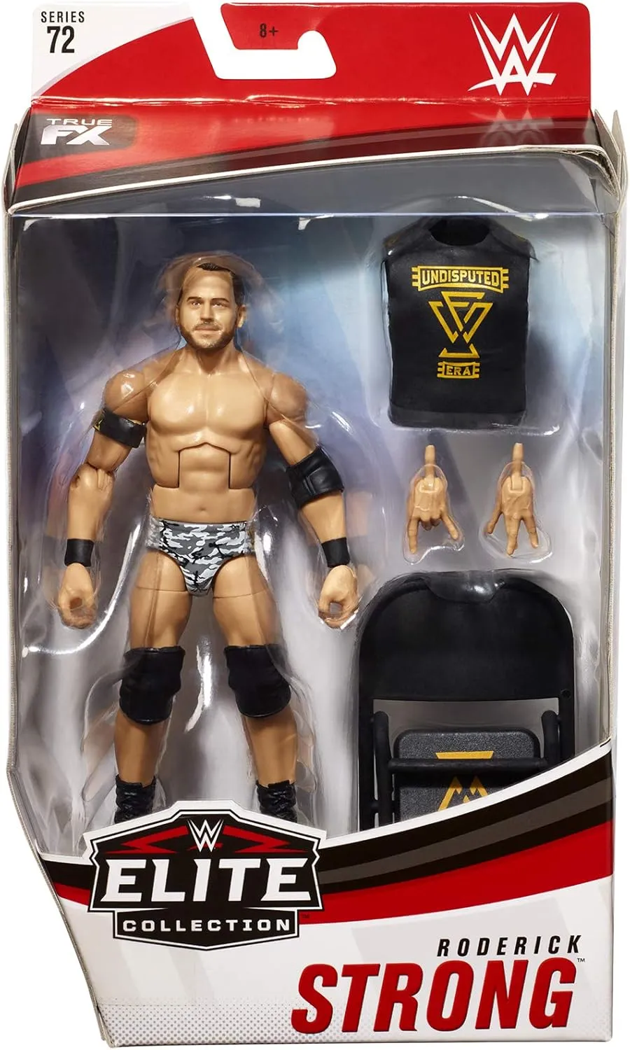 WWE Roderick Strong Elite Series #72 Deluxe Action Figure with Realistic Facial Detailing, Iconic Ring Gear & Accessories