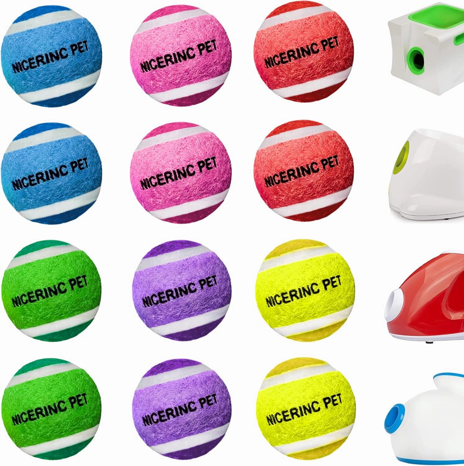 X-Small Dog Tennis Balls Dog Toys Ball 1.5" Pack of 12, Fit Ball Launchers