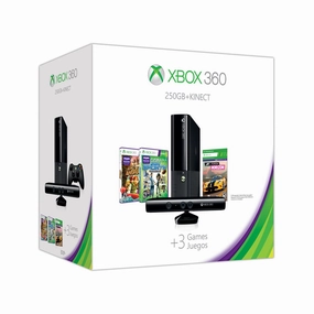 Xbox 360 E 250GB Kinect Holiday Value Bundle (Renewed)
