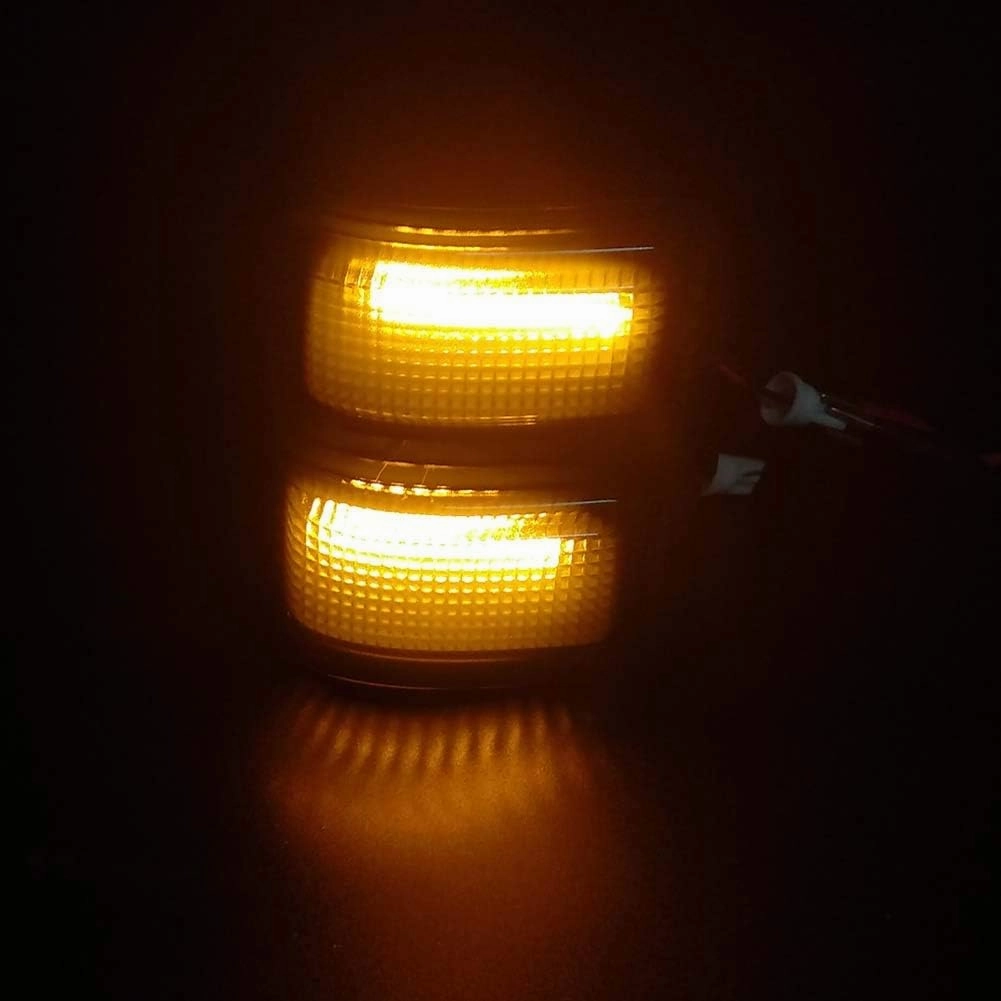 Xinctai 2PCS LED Side Mirror Marker Light Turn Signal Lamp for 2008 to 2016 Ford F250 F350 F450 F550 Super Duty Pickup Truck, Smoke Lens/Clear Lens (Smoke Lens-Amber Light)