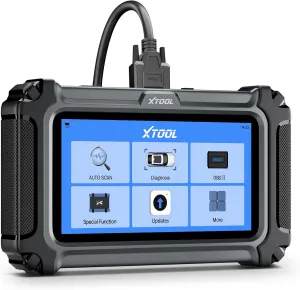 XTOOL D5 OBD2 Scanner: Engine ABS SRS Transmission Car Diagnostic Tool with Oil Reset, Electronic Parking Brake Reset, ABS Bleed, Throttle Relearn, Clear Check Engine Light Code Reader, Free Updates