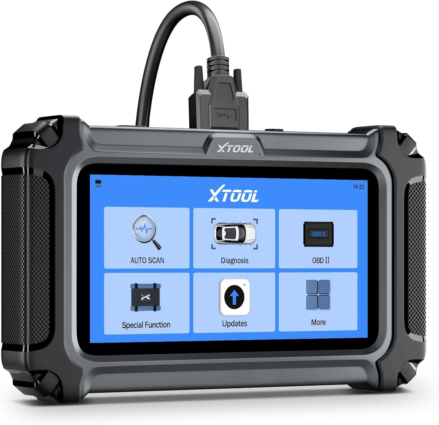 XTOOL D5 OBD2 Scanner: Engine ABS SRS Transmission Car Diagnostic Tool with Oil Reset, Electronic Parking Brake Reset, ABS Bleed, Throttle Relearn, Clear Check Engine Light Code Reader, Free Updates