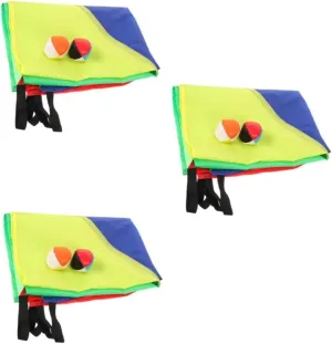 YARNOW Outdoor Sensory Training Equipment Rainbow Umbrella Play with Cloth and Colorful Balls for Teamwork and