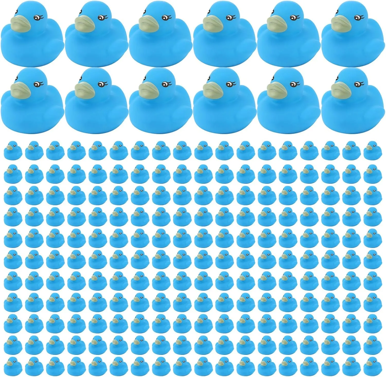 Zhanmai 300 Pcs Mini Rubber Ducks Bulk Colorful Duckies Set Tiny Shower Rubber Bath Toy Float Squeak Bathtub Pool Toy for Party Supplies Shower Birthday Holiday(Blue)