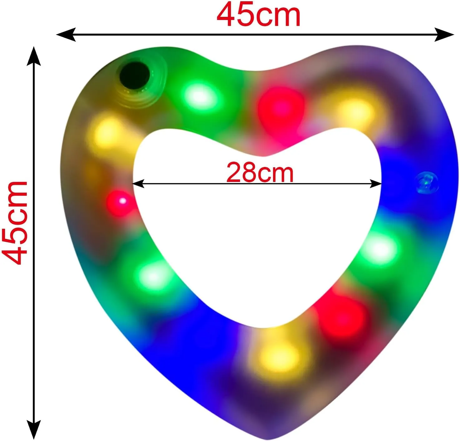 ZHUYNXIR Heart Swimming Pool Float Loungers Tube, Water Fun Beach Party Toys for Kids，Birthday Scene Layout Props.