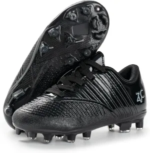 ZVC Kids Soccer Cleats Boys Girls Soccer Shoes Outdoor Firm Ground Youth Football Cleats (Little Kid/Big Kid)